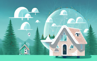 A cozy and secure looking holiday home nestled in a beautiful landscape