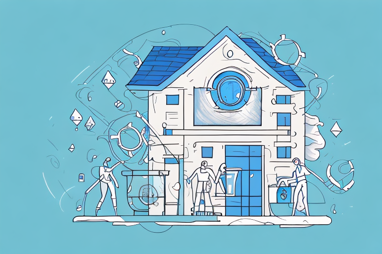 A home with a protective shield around it