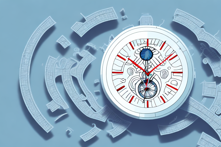 A ticking clock embedded into a house