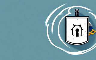 A wallbox charging station with a symbolic shield or lock