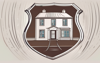 A house with a protective shield around it