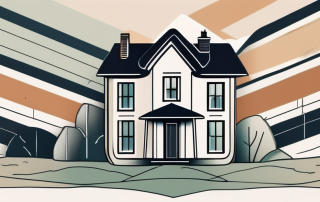 A house and a plot of land with a symbolic shield overlay
