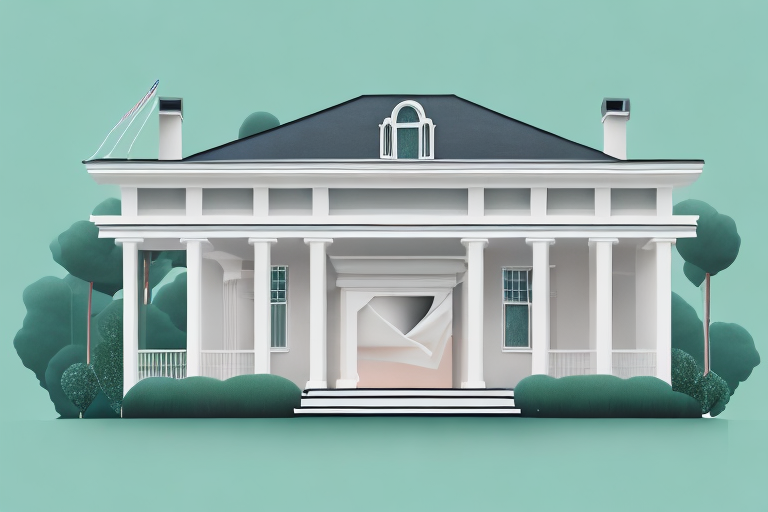 A house with a prominent awning (markise)