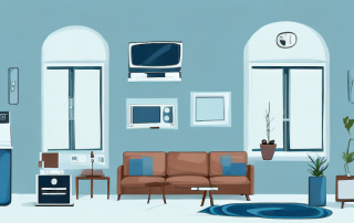 A rented apartment interior showing various valuables like a television