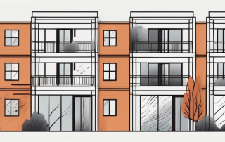 A residential building with elements like rain