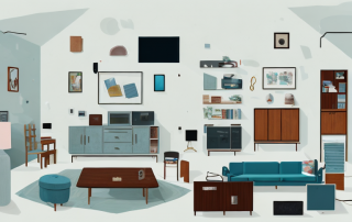 A home interior showcasing various household items like furniture