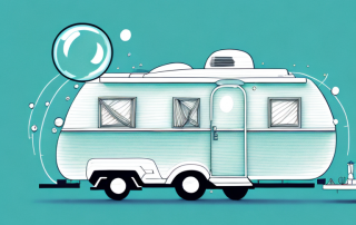 A caravan with a protective bubble around it