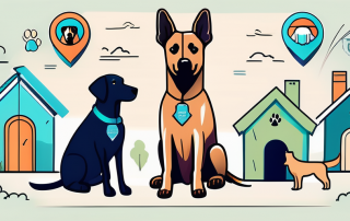 Various breeds of dogs wearing different types of insurance tags
