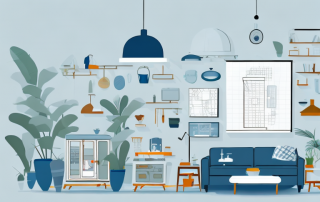 A home interior with various household items like furniture