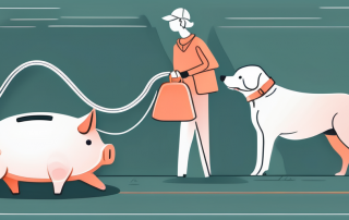 A dog with a collar and leash