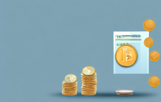 A wallet with coins and banknotes next to a broken vase