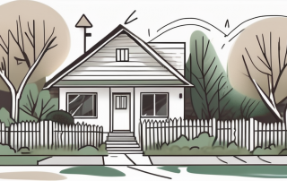 A house with a fence and a garden