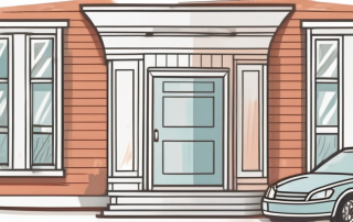 A safety shield symbolically protecting a house