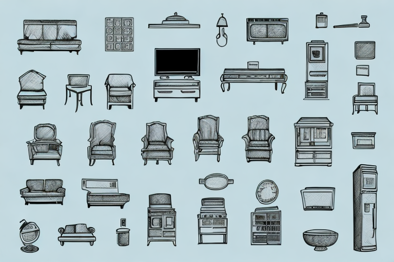 Various household items such as furniture