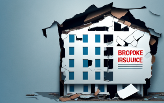 A residential building with visible signs of damage like a broken window or a fire-damaged roof