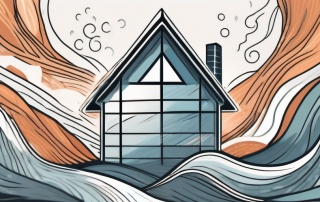 A protective shield symbolically covering a house