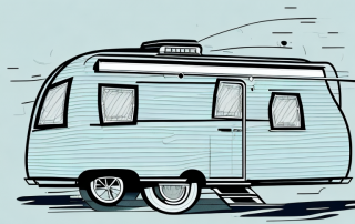 A caravan with various sections highlighted