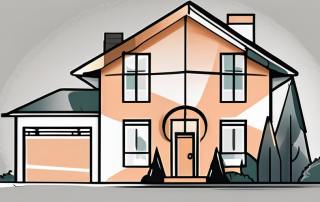 A house with a protective shield covering it