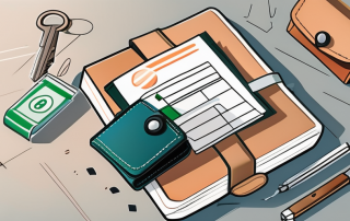 A wallet with cash and a key