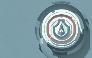 A safe or vault surrounded by a protective shield