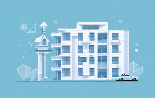 A residential building with a protective shield around it