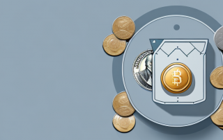 A wallet with coins and bills next to a symbolic representation of a house and a car