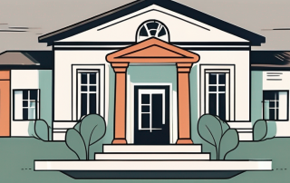 A home or apartment building with a shield symbolizing protection