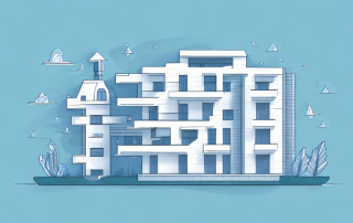 A residential building with a protective shield around it