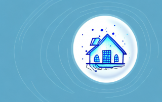 A house with a protective bubble around it