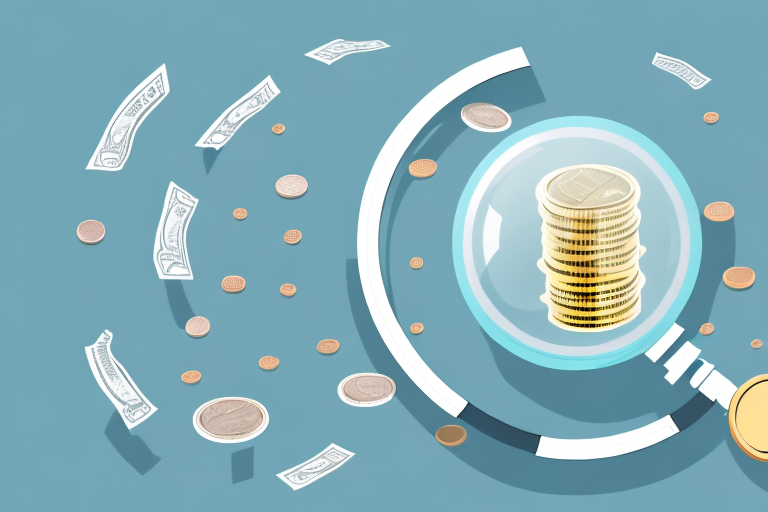 A residential building with a magnifying glass hovering over it