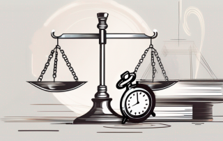 A balanced scale on top of a document
