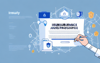 A symbolic insurance policy paper with a protective shield