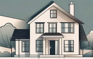A house with a protective shield around it