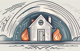 A house under a protective shield