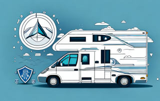 A motorhome parked in a scenic landscape