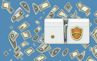 A wallet with money and a shield