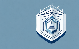 A sturdy building with a protective shield symbol around it