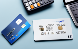 A credit card and a life insurance policy placed side by side on a table