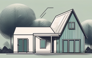 A single home with a protective shield around it