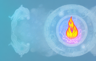 An apartment building with visible elemental forces