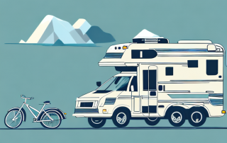 A motorhome parked in a scenic location