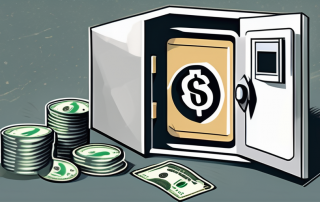 A safety vault with a dollar sign on it