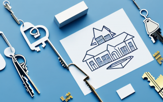 A residential building with a protective shield around it