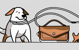 A dog with a leash