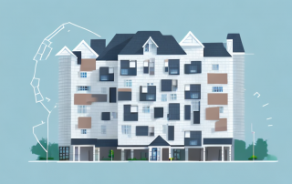 A variety of buildings such as a house