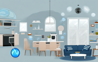 A home interior showing various household items like furniture