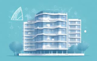 A condominium building with a protective shield symbolizing the best liability insurance