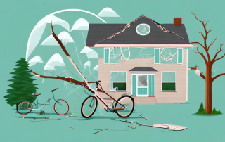 A home with a broken window