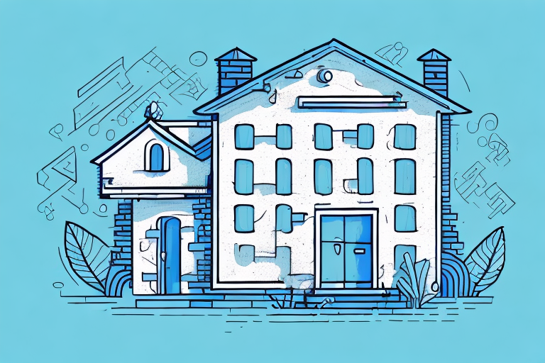 A house with a protective shield symbolizing legal protection for landlords