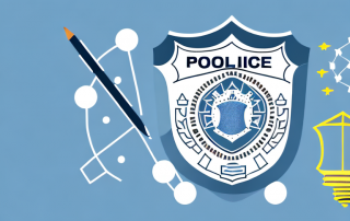 A police insurance policy document next to a shield symbolizing protection